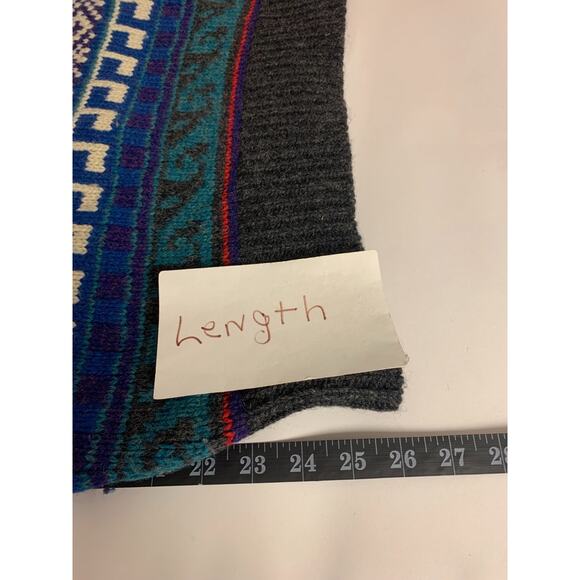 Sweater100% Shetland Wool Fair Isle Nordic Multi Preppy 90s Ski grandpa SZ M - Picture 10 of 11
